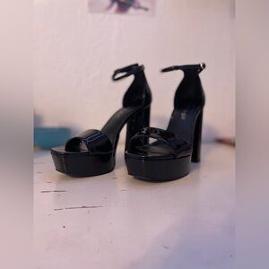 Madden Girl Black Sheer Platform